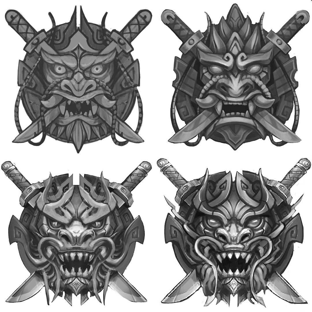 Dragon Mask Concept Stages